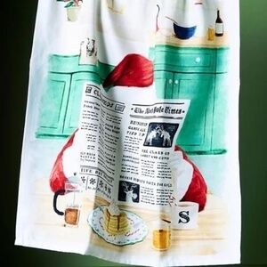 NWT Anthropologie Letters to Santa Tea Kitchen Towel